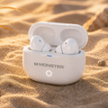Monster Maxstar MQT53 White Gaming Earbuds, 19H Playtime